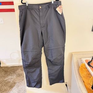 NWT Boundry Waters Canoe gear dark gray water convert to shorts water pants